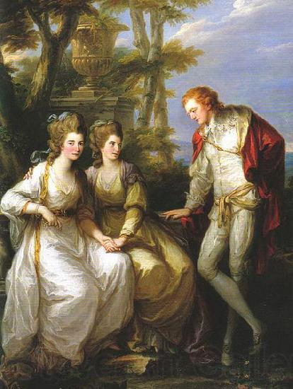 Angelica Kauffmann Portrait of Lady Georgiana, Lady Henrietta Frances and George John Spencer, Viscount Althorp.